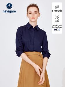Navigare | Dark Blue Versatile Spring and Autumn Long Sleeve Shirt