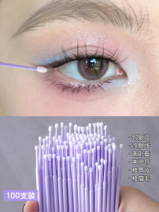 Nano Cotton Vải Bông Tăm Bông Đầu Mịn Bút Kẻ Mắt Hiệu Chỉnh Tẩy Trang Mi Làm Sạch Dính Chuyên Nghiệp Làm Sạch Hình Xăm Cotton Vải Bông Gậy