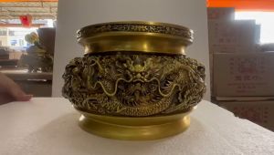 利宝 香炉 檀香炉 铜香炉 铜檀香炉 九龙铜香炉 九龙铜檀香炉 (下单前请先询问货存）Leepoh cooper incense pot