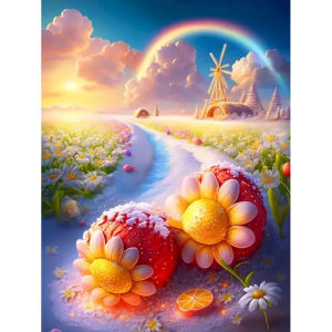 KAYOU | City Florist Digital Oil Painting Paint By Numbers Kit Canvas Hand Drawing Picture Home Wall Decor Art Gift for Friend Family
