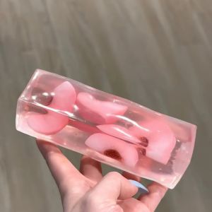 Kawaii Transparent Fruit Ice Cube Fruit Jelly Stick Stress Ball Jelly Strip Squishy Toy Sensory Stress Relief Toy for Adults
