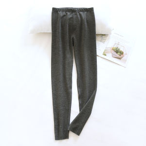 ผู้ชายฤดูใบไม้ร่วงฤดูหนาวหนาขนแกะผ้าไหมกวางกํามะหยี่อุ่นกางเกงกลางเอวออกแบบเรียบง่ายชุดชั้นใน