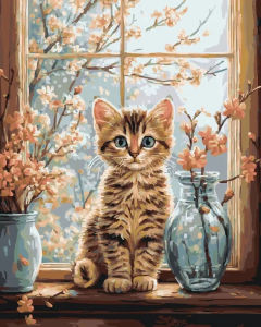 KAYOU | DIY Paint By Numbers Dog Bear Kitten Rabbit Cattle Flower Digital Oil Painting Animal Drawing By Numbers Paint Adults Kit Gift