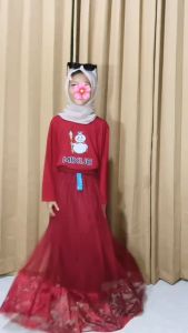 Rok Tutu Model Renda Anak Umur 6 7 8 9 10 11 tahun pentas nari TK SD Bahan Dalam hyget premium lapis luar tilla halus  brukat  panjang 65 cm lucu payung impor cewek jatuh perempuan murah buat ngaji wanita panjang kekinian variasi cod premium