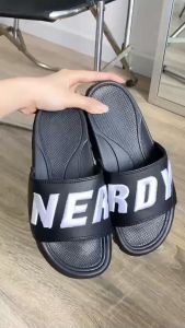 Dép quai ngang Nerrdy logo thêu đế 4cm hack dáng tốt dễ mix đồ phù hợp sử dụng hằng ngày
