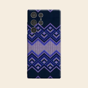 blue fair isle knit Luxury Fashion Full Lens Protective Case for Samsung Galaxy S26 S25 S24 A56 A36 Plus Ultra