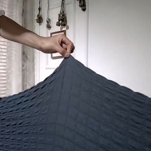 1/2/3/4 Seater Seersucker Skirt Sofa Cover Slipcover Couch L Shape Universal Protector Sarung Anti Dust Slipcover Furniture Protector Removable