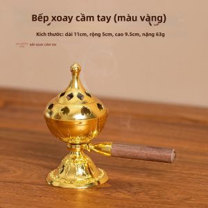 CANYAN | Lọ Đốt Trầm Hương Cầm Tay Kiểu Cổ Điển Thiết Kế Xoay Sáng Tạo Đĩa Kim Loại Xiangyun Dùng Trang Trí Nhà Cửa Và Thư Giãn