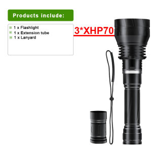 15000mAH Super Bright Diving Flashlight 3*XHP70 LED Professional Powerful Scuba Lantern  IPX8 Underwater 100M Hunting Torch