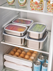 MODERN SWEETHOME | Food Grade Stainless Steel Storage Container for Fridge Freezer Meal Preparation