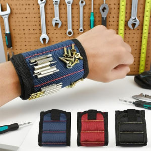 Amoki【Ready in Stock】 Magnetic Wristband Holding Tools Bracer For Holding ScrewsNailsDrill BitsSmall Tools