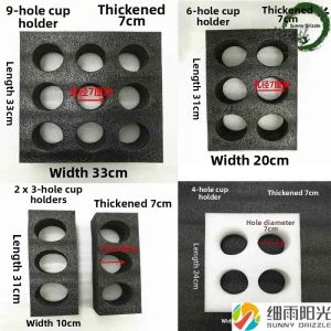 LANWAN | Universal Foam Built-in Cup Holder for Insulated Food Delivery Box