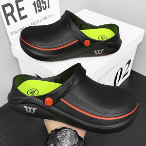 Summer mens sandals waterproof non-slip and oil-proof chef shoes comfortable slippers womens fashion outdoor beach shoes 46