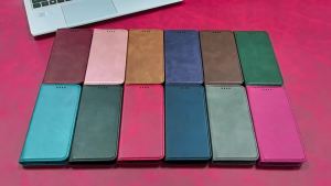 Applicable to Sharp Aquos R9 Pro Mobile Phone Leather Case Aquos R9/R8 Calfskin Strong Magnetic Phone Case