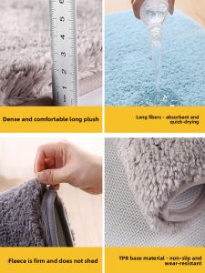 MONLEYTA | Bathroom Entrance Anti-Slip Mat Toilet Floor Rug Water Absorbent Door Mat Home Use Simple Style Carpet Floor Pad