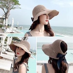 Nón Vành Rộng Hở Đầu Phối Nơ - 100style