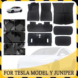 For Tesla Model Y Juniper 2025 2026 TPE Floor Mats 9PCS Waterproof Custom Fit Cargo Liners
