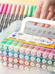 Soft Tip Direct Liquid Acrylic Marker Pens 36 Colors Watercolor Pens for Primary School Children Art Drawing Graffiti Pens