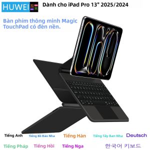 Bàn Phím Magic Có Đèn Nền Cho iPad Pro 13 Inch M5 2024 & 2025 Bao Da Thông Minh Đa Điểm Cảm Ứng Tích Hợp Pin Bao Da Bàn Phím Thông Minh Cho iPad M5 Pro 13 Inch