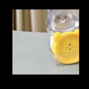Đĩa Nhựa Khay Đựng Đồ Ăn Vặt Đĩa Decor Hình Gấu Hoạt Hình Để Bàn -Aeneas Shop