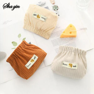 1PC Corduroy Clover Storage Bag Handheld Bag Bullet Storage Bag Lipstick Cosmetics Storage Bag Convenient Mini Wallet