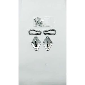 2 Set Heavy Duty Wall/Ceiling Mounting Hammock Hanging Kit304 Stainless Steel Pad Eye Plate&Snap Hanging Hooks for Swing Chair