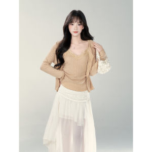 YIKEXIAOYEMEI | Bộ OOTD Chống Lão Hóa Mùa Xuân Mẫu Mới 2 Món