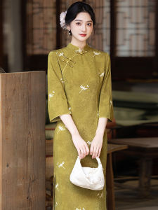 YIJIAHONG | Modern Chinese Style Womens Qipao for Autumn