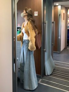 Retro Japanese Style Loose Yellow Sweater Jacket Womens Autumn Winter Lazy Style Outerwear Open Cardigan Top Soft Fabric