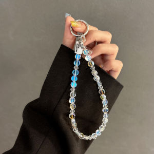 Luxurious Crystal Handbag Phone Case Keychain Holder Short Lanyard Chain Fashionable Accessory for Mobile Phones And Bags