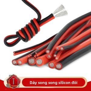 Cáp Silicon 3m 2Pin Dây Điện Bảng Điều Khiển Năng Lượng Mặt Trời Chịu Nhiệt Cho Ắc Quy Ô Tô -60 ℃   Đến +200 ℃   Phạm Vi Nhiệt Độ Của Dây Dẫn Đồng