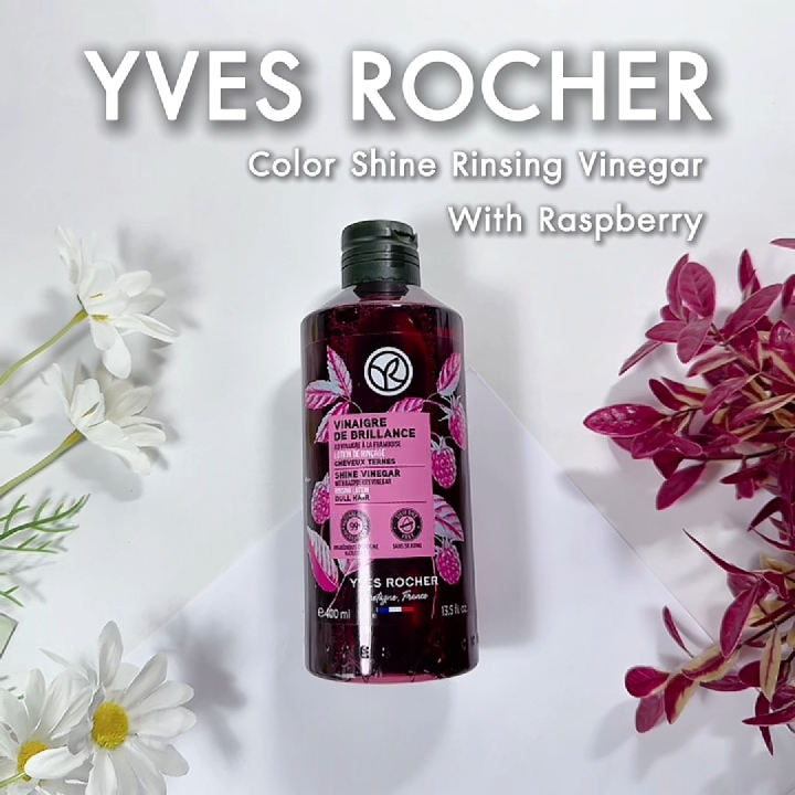 Yves Raspberry Vinegar อีฟ โรเช Yves Rocher Color Shine Rinsing Vinegar With Raspberry 400 มล. ...