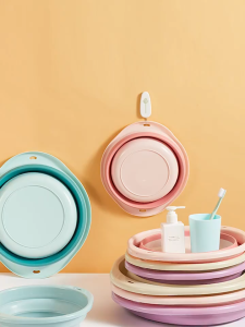 Chậu gấp gọn đi sanh đẻ tiện lợi size 32cm thau silicon gấp gọn tiện dụng chậu silicon rửa mặt gấp gọn thau chậu nhựa dẻo xếp gọn đa năng tiện dụng