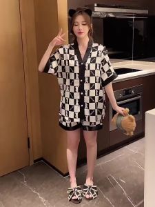 Satu Set Baju Tidur Premium Piyama Pajamas Wanita Impor Motif Celana Pendek One set Setelan Myclar