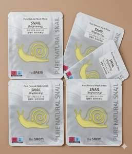 The SAEM Pure Natural Mask Sheet (Snail Brightening)! ✨