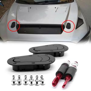 2 ชิ้นสีดําด้านหน้า Hood เครื่องยนต์ Bonnet Pin Latch Lock Universal สําหรับรถแข่ง ป้องกันความปลอดภัยด้วย/ไม่มีกุญแจ