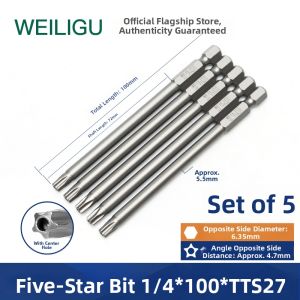 weiligu | Magnetic Star-shaped Pneumatic Bit 50mm with Central Hole