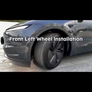 4-Piece Set of Mudguards Suitable for Tesla Model Y Juniper 2025 2026 Splash Guards Without Drilling Oem Suitable for Front and Rear Mudguard Protection Kit