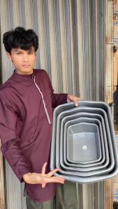 Baskom Plastik Tahu segi empat Jumbo besar / Panci / kotak buah /kotak penyimpanan makanan serbaguna murah Tabitha 30 Liter
