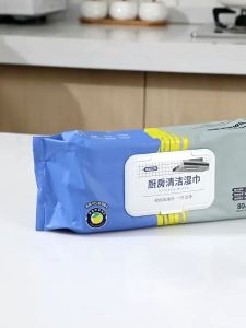 【80 Sheets】 Wet Tissue Kitchen Kitchen Wipes Wet Tisu Tisu Dapur Tisu Basah Dapur 廚房纸濕巾強力去油