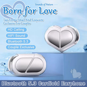 DISOUR Fashionable Wireless Headphone Heart Shaped Bluetooth TWS Earphone Women‘s Love-Shaped Headset In-Ear Couple Headset Gift For Girl Friend