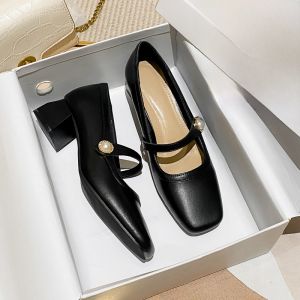 Womens Spring High Heels Two-Way Wear Soft Lambskin Cheongsam Shoes Match Skirts Korean Style Fashionable Casual Footwear