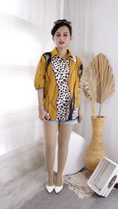 JL kemeja cantik new fashion bahan woolpeach adem DG1049