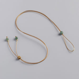 Dây Chuyền Ngọc Bích Dây Thừng Mỏng Dành Cho Nữ Dây Chuyền Trang Sức Cổ Vòng Cổ Pha Lê Khóa an Toàn Dây Đeo Trang Trí