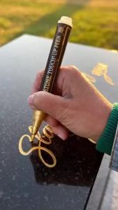Tombstone Marker Pen For Restoring Faded Grave Inscriptions Waterproof &amp Fade-Resistant Permanent Ink Memorial Day Grave
