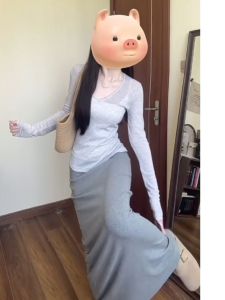 CHANGTONG | Bộ Áo Knit và Chân Váy Bút Chì Sang Trọng