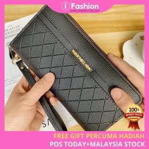 iFASHION 1268 Women Long Purse Zip Wallet Phone Pouch Wanita Beg Duit Dompet Panjang Besar Berzip Perempuan