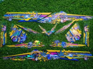 Striping Supra X 125 Transparan Hologram Custom List Gnj 2007 2012