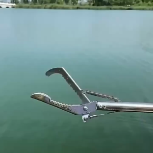 Long Handle Garbage Clamp Lengthened Fishing Clip Snake Catcher Folding Snake Trap Stainless Steel Household clip stainless steel crab clip plier clip Fishing Catch Tool