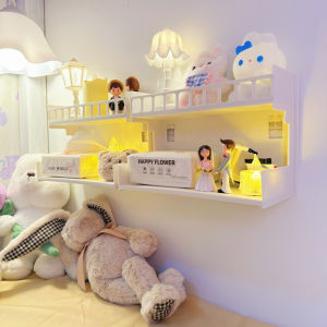 Bedroom Wall Mounted Storage Rack No Drilling Required Plastic Garden Shelf for Upper And Lower Bunk Beds Universal Use